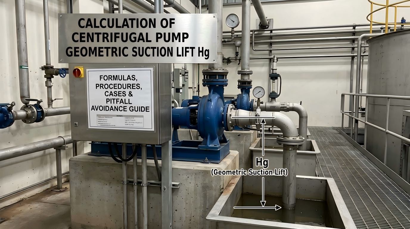 ການຄິດໄລ່ຂອງ Pump Centrifugal Geometric Suction Lift Hg: ສູດ, ຂັ້ນຕອນ, Cases & Pitfall ຄູ່ມືການຫຼີກລ້ຽງ